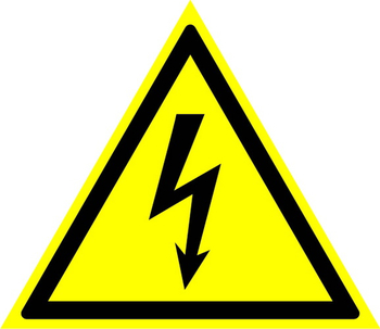 W08 внимание! опасность поражения электрическим током (пластик, сторона 100 мм) - Знаки безопасности - Предупреждающие знаки - Магазин Охраны Труда fullBUILD